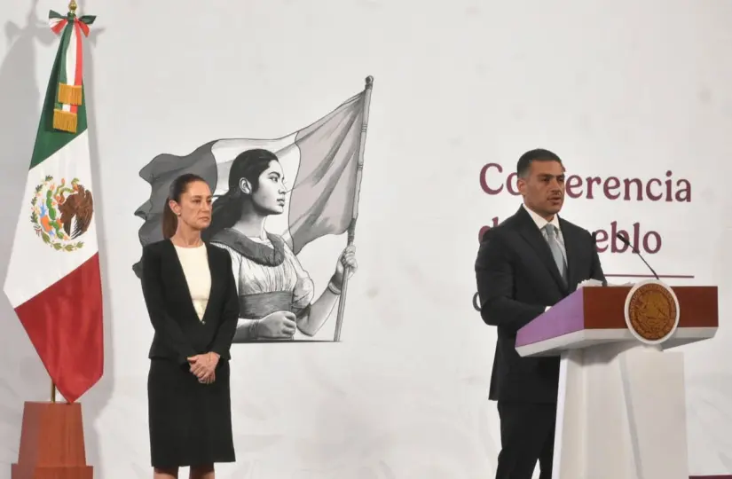 Claudia Sheinbaum y Omar García Harfuch. Foto: Enrique Pérez Huerta
