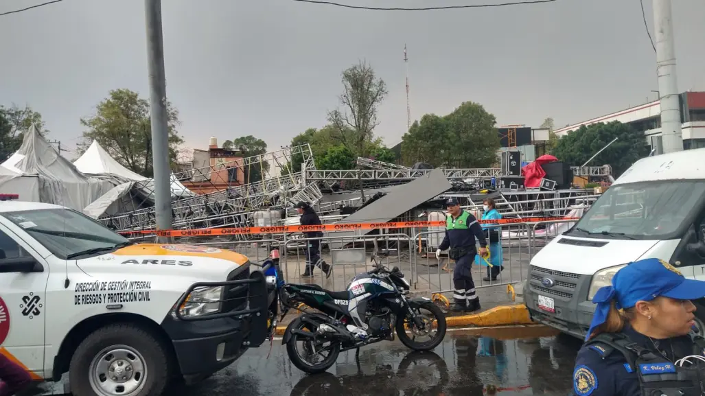 VIDEO | Momento exacto en que colapsa escenario de Grandiosas en la GAM