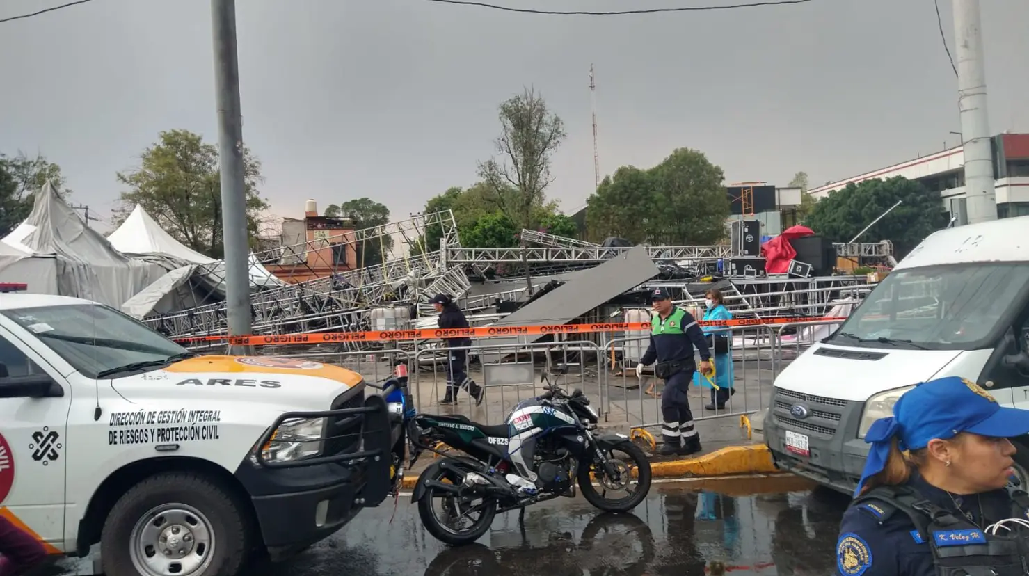 Escenario tras el colapso. Foto: Ramón Ramírez