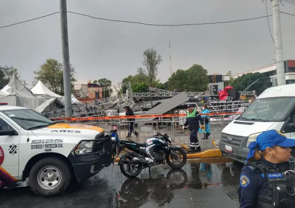 VIDEO | Momento exacto en que colapsa escenario de Grandiosas en la GAM