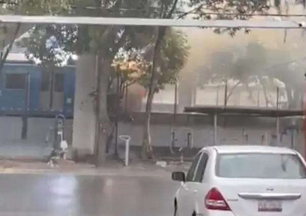VIDEO | Momento exacto de incendio en Tren Ligero La Noria en CDMX