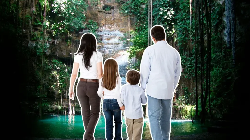 Este cenote es ideal para disfrutar en familia del megapuente de mayo