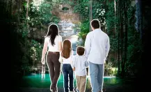 Este cenote es ideal para disfrutar en familia del megapuente de mayo