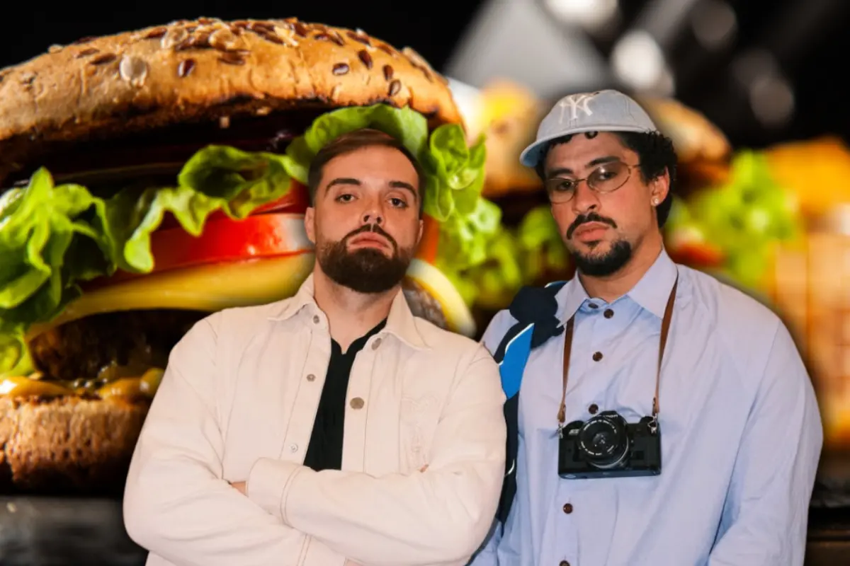 Ibai y Bad Bunny protagonizan cómico debate sobre los ingredientes de las hamburguesas (Foto: @ibaillanos, @badbunnypr / Canva)