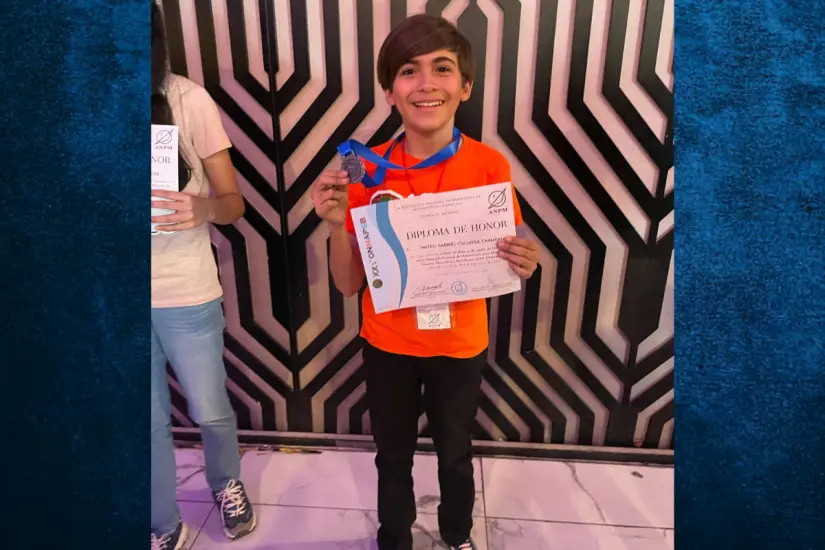 Mateo Gabriel Colunga Carmona, 6° de primaria, Colegio Juvenal Rendón. Facebook Onmaps de Tamaulipas