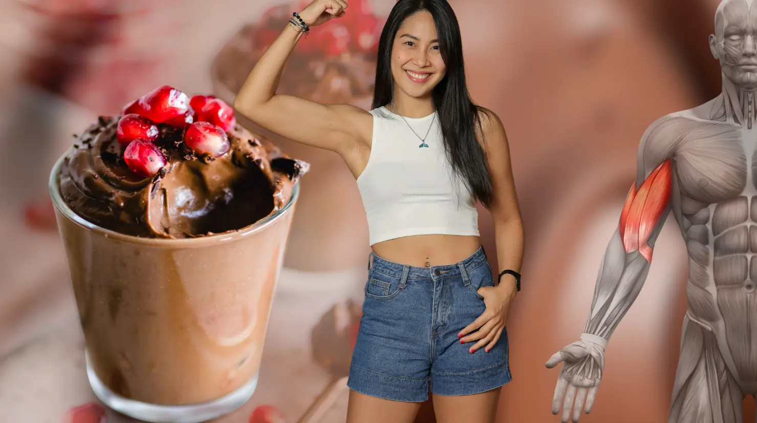 ¡Es bajo en azúcar! Este postre casero te ayudará a ganar masa muscular. Foto: Canva.