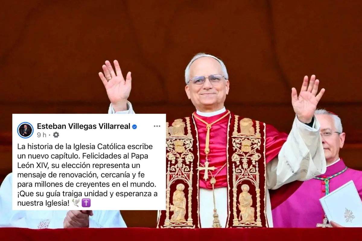 El gobernador del estado Esteban Villegas, celebró la elección del nuevo Papa. Foto: Especial.