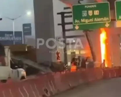 VIDEO | Incendio de maquinaria paraliza construcción del metro en Guadalupe