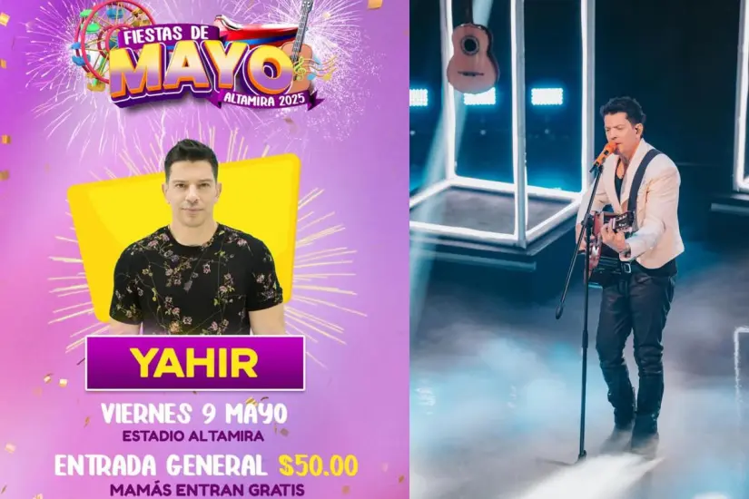 Yahir presente en las Fiestas de Mayo de Altamira. Foto: Victoria Jiménez