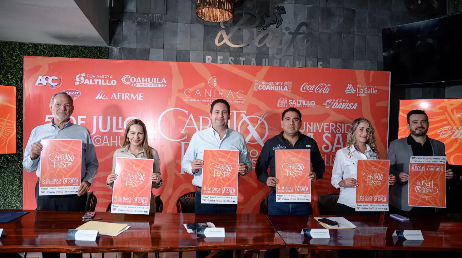 El alcalde Javier Díaz presentó la edición 2025 del Cabrito Fest. (Fotografía: Gobierno de Saltillo)