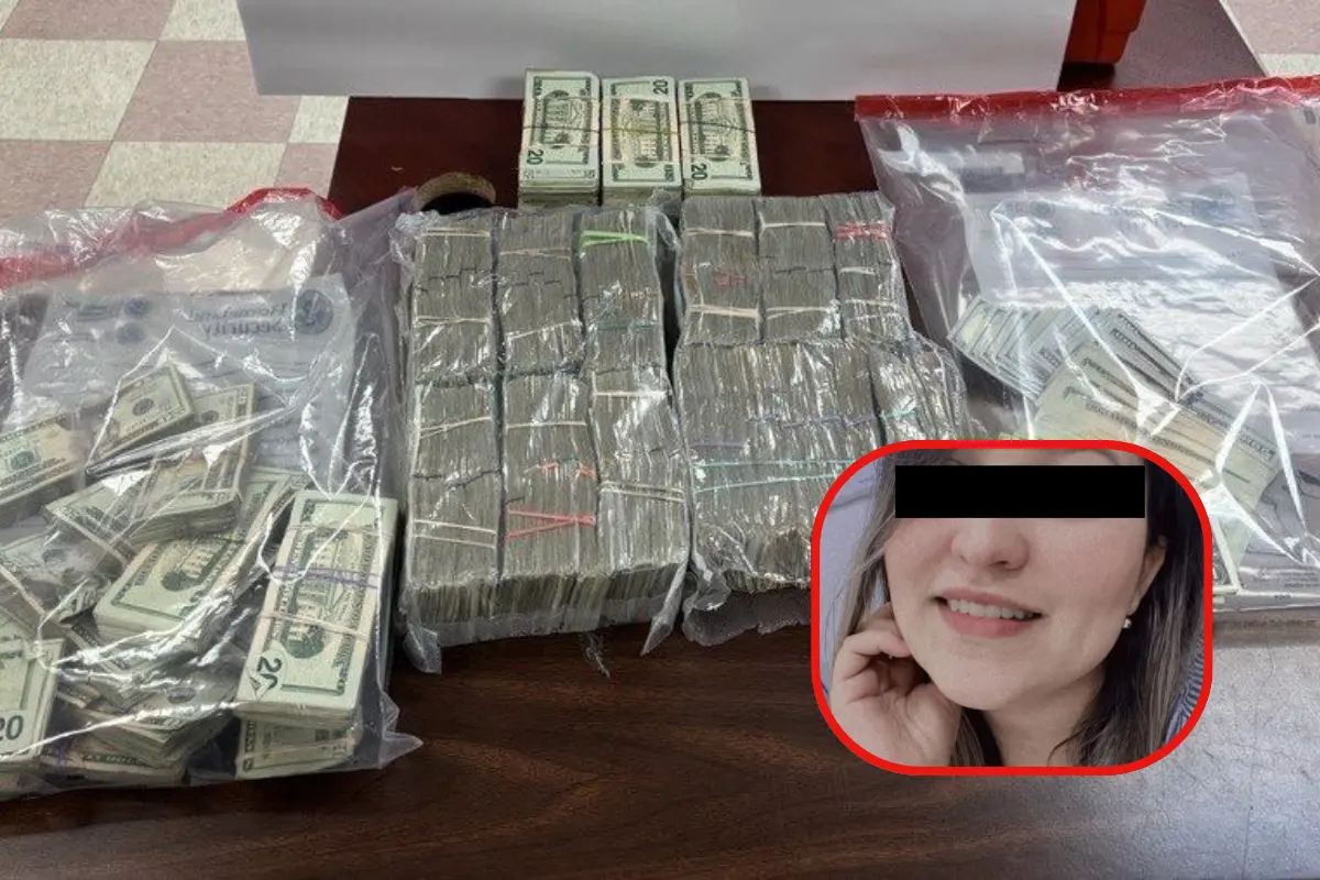 La Fiscal de Tamaulipas, llevaba pegado a su cuerpo una cantidad de 30 mil dólares | Foto: Pedro Torres