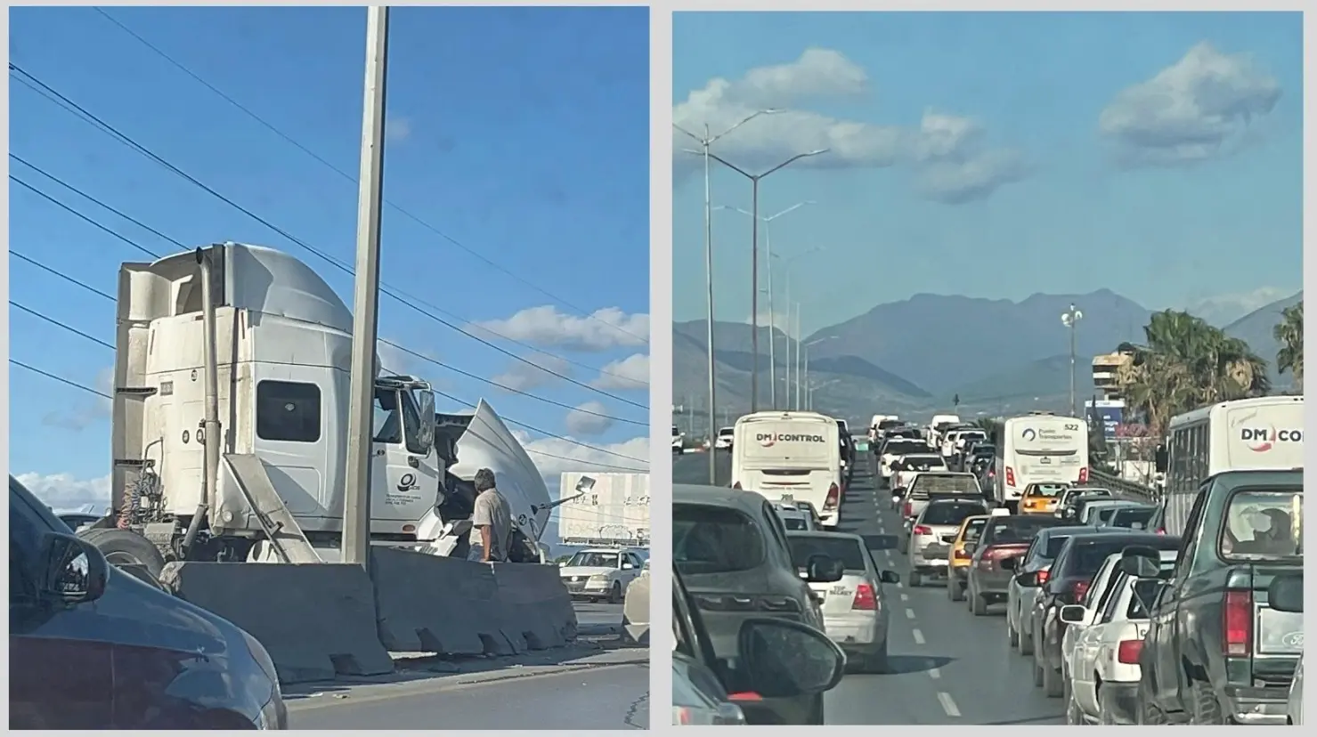 Se registró un accidente de un tractocamión. (Fotografía: Leslie Delgado)