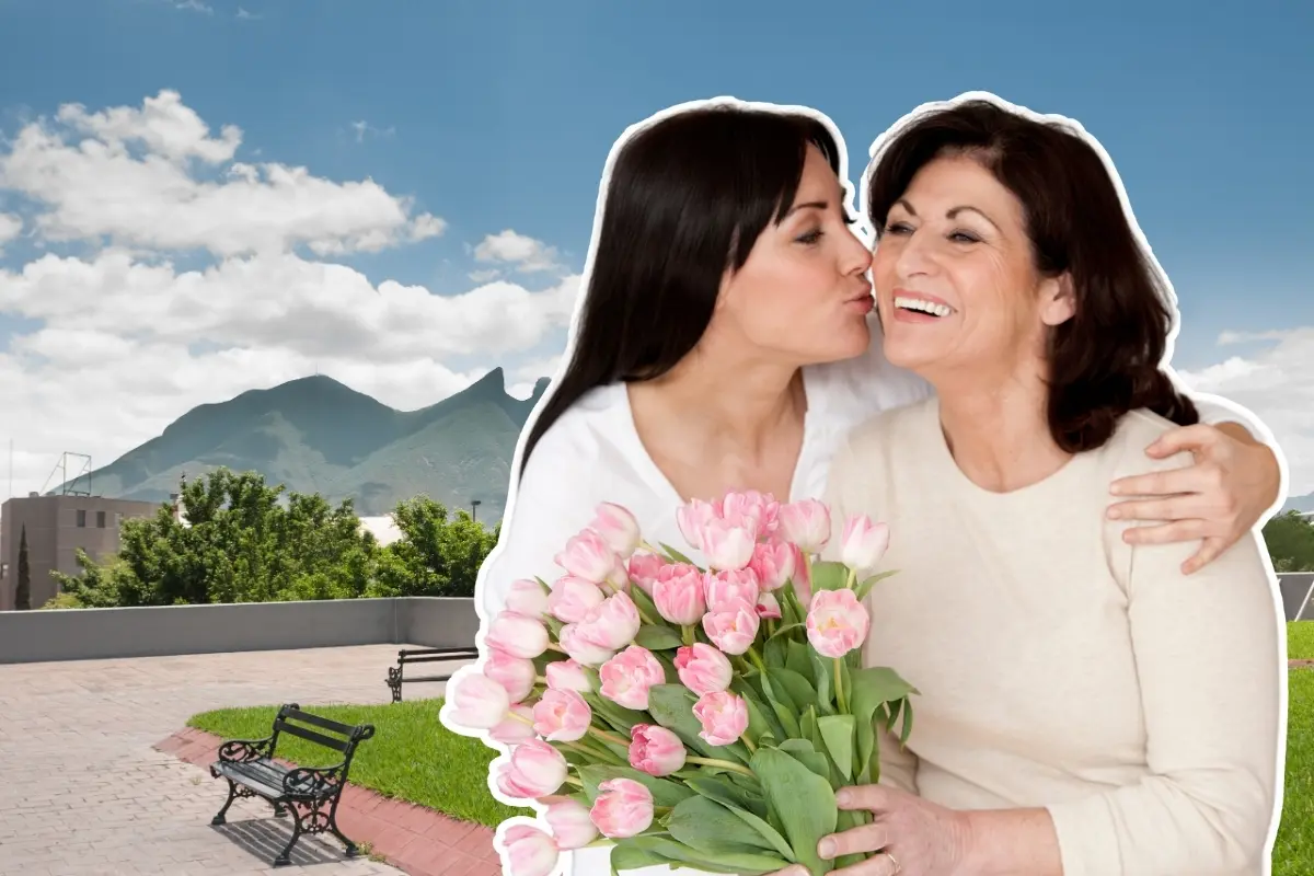 El cerro de la Silla de fondo y dos mujeres. Foto: Canva