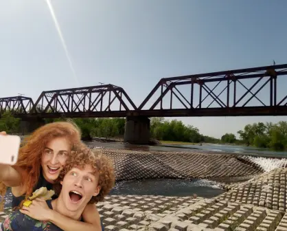 Este hermoso río de Tamaulipas con aguas cristalinas está bajo un puente ferroviario