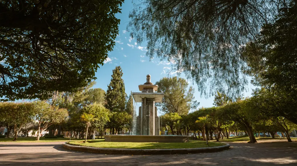 El jardín del Centro Histórico que conserva su fuente Art Déco en Durango