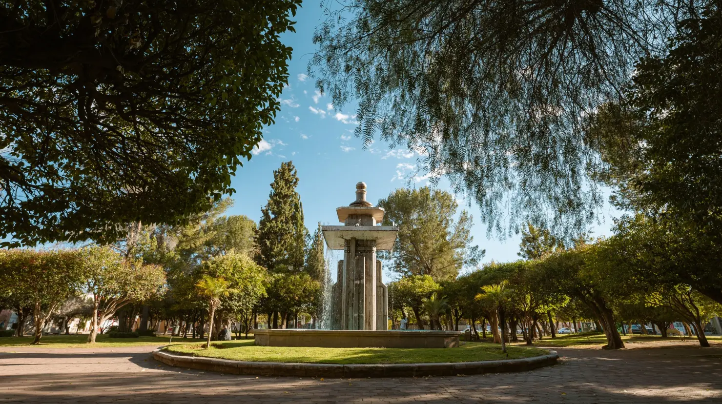 Se conserva la emblemática fuente Art Déco de este jardín duranguense | Foto: Durango Travel, en Facebook.