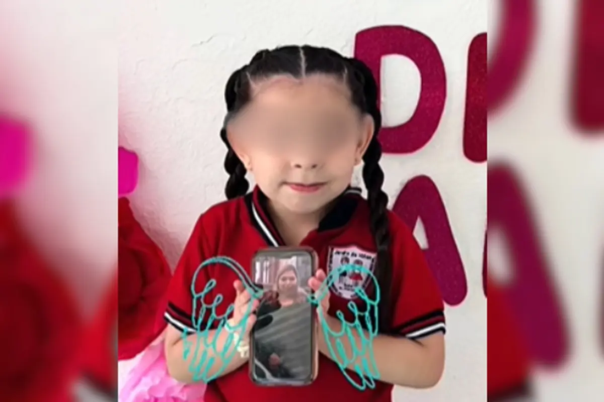 Victoria, la niña que conmovió a todo Nuevo León junto a una imagen donde sale su mami Fotos: Tiktok Cindy Villarreal