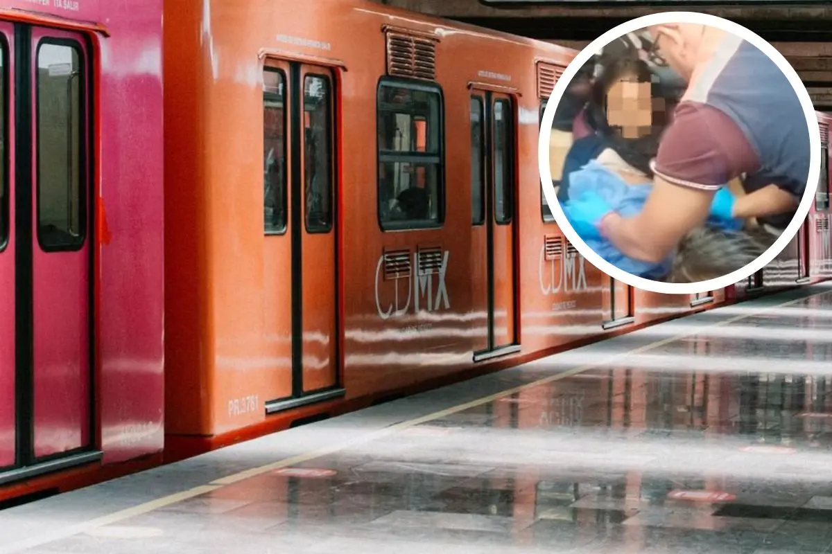 vagones del Metro CDMX, nacimiento de bebé en instalaciones de la estación Deportivo 18 de marzo de la Línea 6 del Metro CDMX. Foto: Metro CDMX | SSC-CDMX | Canva