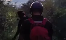 Protección Civil de Nuevo León realizaron obras de rescate a dos personas en el Cerro de las Mitras