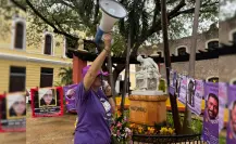 Mujeres exhiben a deudores alimentarios en tendedero en pleno Día de las Madres en Mérida