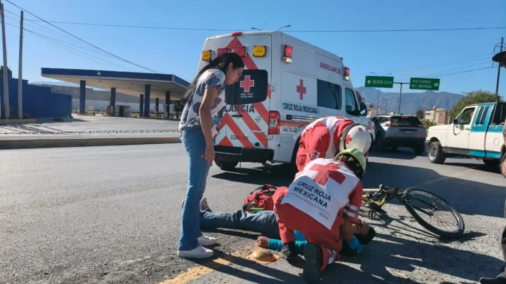 Atropellan a ciclista que circulaba al poniente de Saltillo