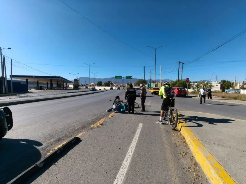 Ciclista atropellado en Saltillo / Foto: Marco Juárez 