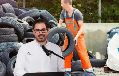 David de la Peña activa jornada de reciclaje de llantas en Santiago