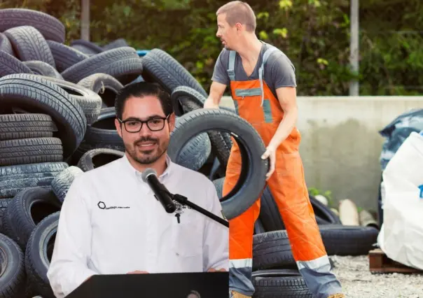 David de la Peña activa jornada de reciclaje de llantas en Santiago