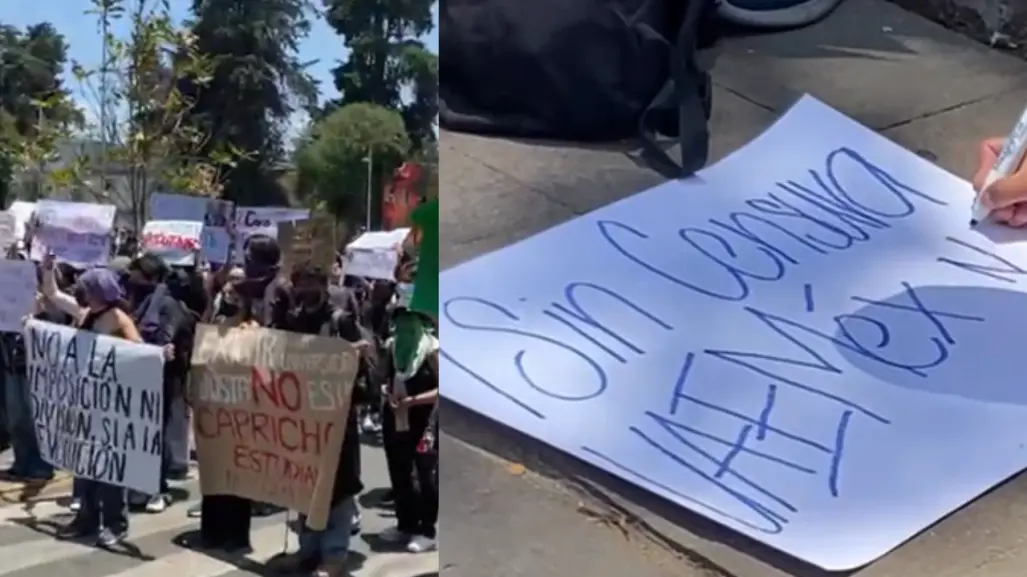 VIDEO | Bloqueo en Toluca: estudiantes de Prepa 1 de la UAEMéx exigen mejoras educativas