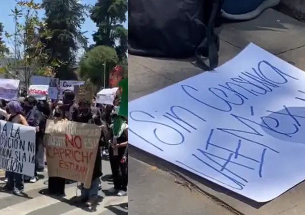 VIDEO | Bloqueo en Toluca: estudiantes de Prepa 1 de la UAEMéx exigen mejoras educativas