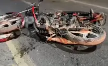 VIDEO | Motociclista sufre heridas graves tras ser atropellado en Apodaca