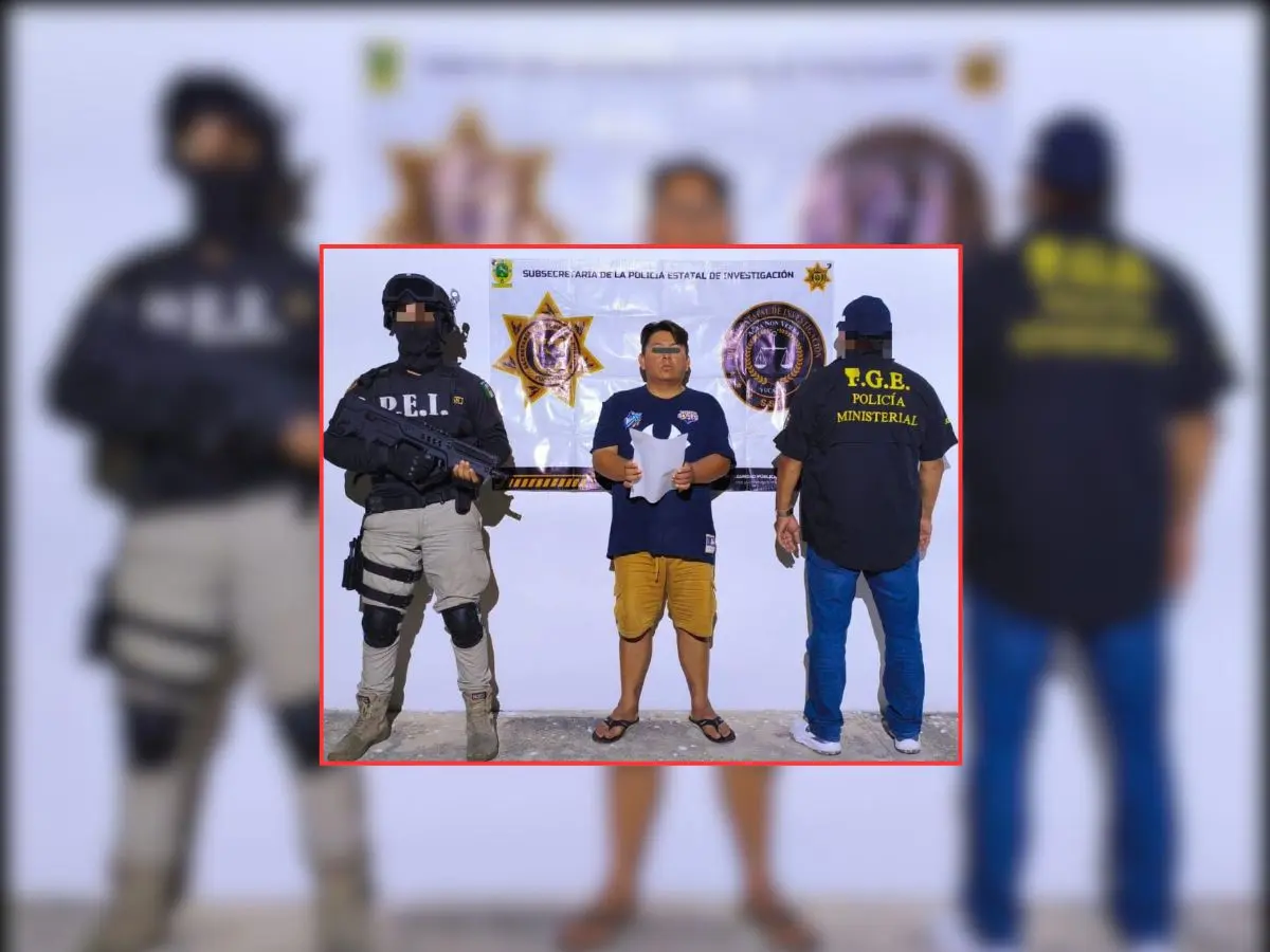 Un sujeto fue detenido en Valladolid, Yucatán, tras ser reportado como prófugo por la justicia de Quintana Roo por los delitos de homicidio y robo con violencia.- Fuente SSP