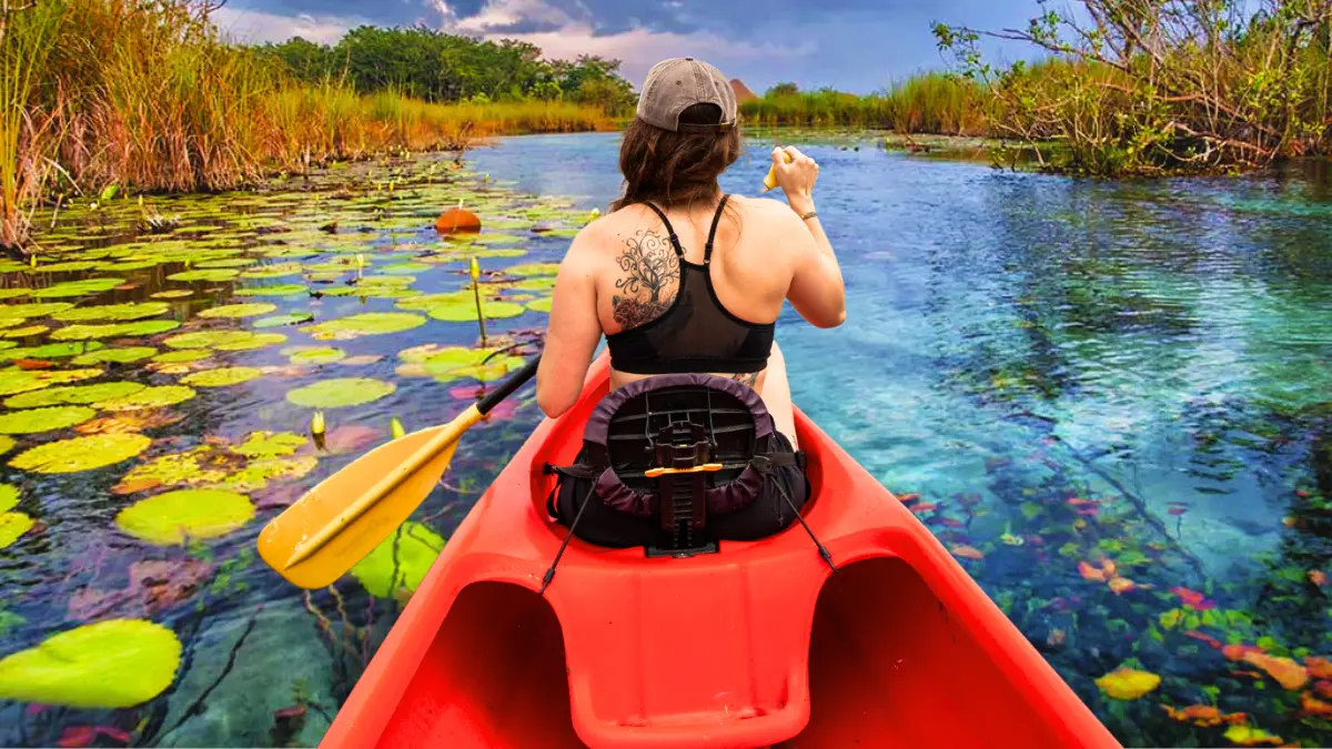 Además de kayak, se puede practicar snorkel y nadar en sus aguas poco profundas Foto: Campeche/Canva