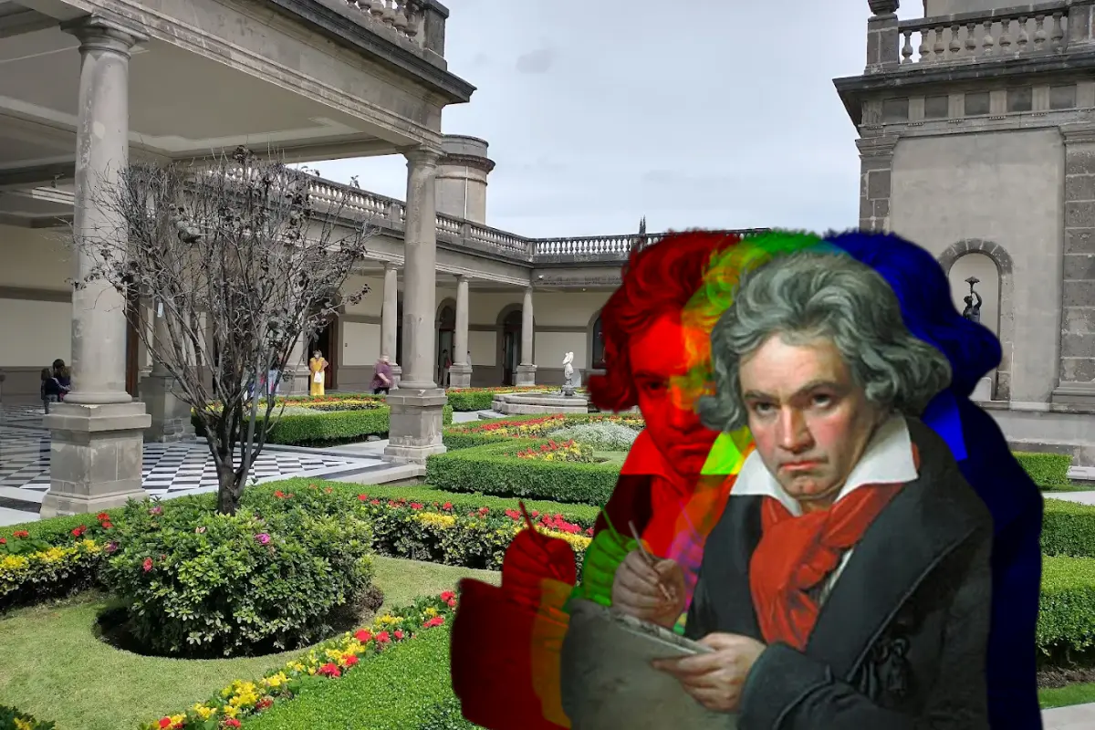 De fondo Castillo de Chapultepec, Beethoven. Foto: Maps (José Pimentel) | Cultura | Canva