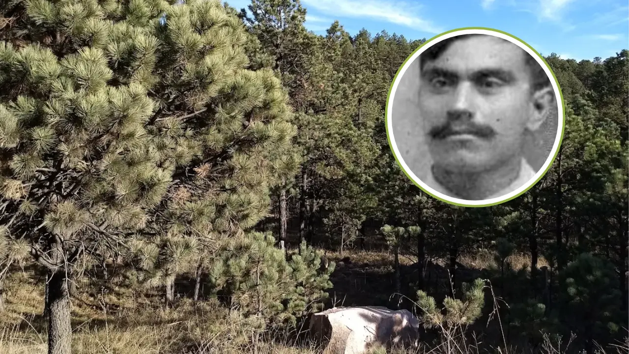 Heraclio Bernal, considerado precursor de la Revolución Mexicana, encontró un refugio en el bosque de Durango. Foto: Especial.