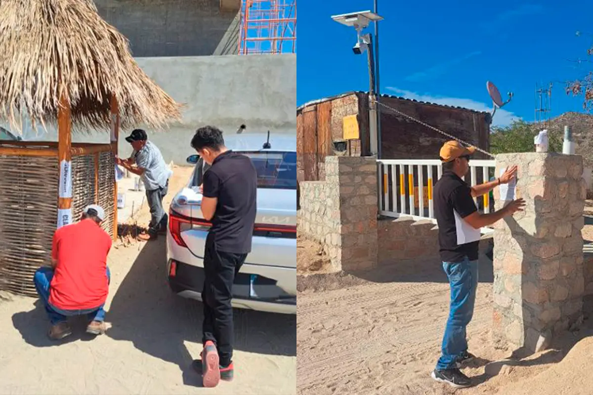 El Gobierno Municipal empezó a infraccionar negocios que obstaculizan el acceso a playas. Fotos: Ayuntamiento de La Paz.