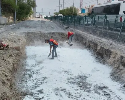 Gobierno de Zuazua sigue con obras de rehabilitación en la avenida Renacimiento