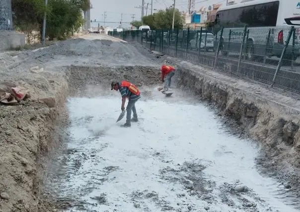 Gobierno de Zuazua sigue con obras de rehabilitación en la avenida Renacimiento