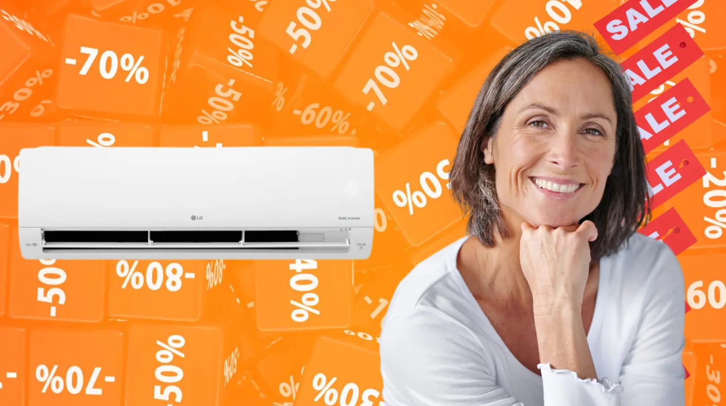 The Home Depot mini split LG de 2 toneladas con 3 mil 400 pesos de descuento. Foto: Canva | The Home Depot.