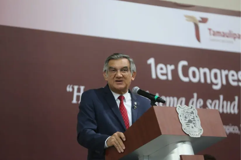 El primer Congreso Internacional de Salud en Tamaulipas fue encabezado por el gobernador Américo Villarreal Anaya. Foto: Axel Hassel