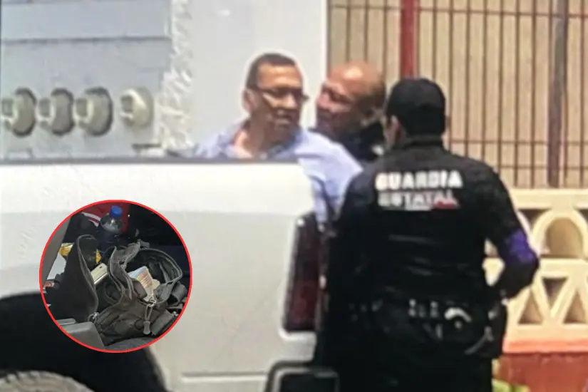 Detención del delegado del IMSS en Tamaulipas el pasado 22 de abril. Foto: Ramón Sánchez