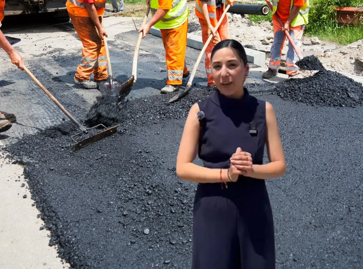 Durante la supervisión, la alcaldesa de General Zuazua señaló que este tipo de rehabilitaciones se expandirán a otras colonias. La intención es garantizar la seguridad vial en todo el municipio. Foto: Canva/Elva Deyanira.