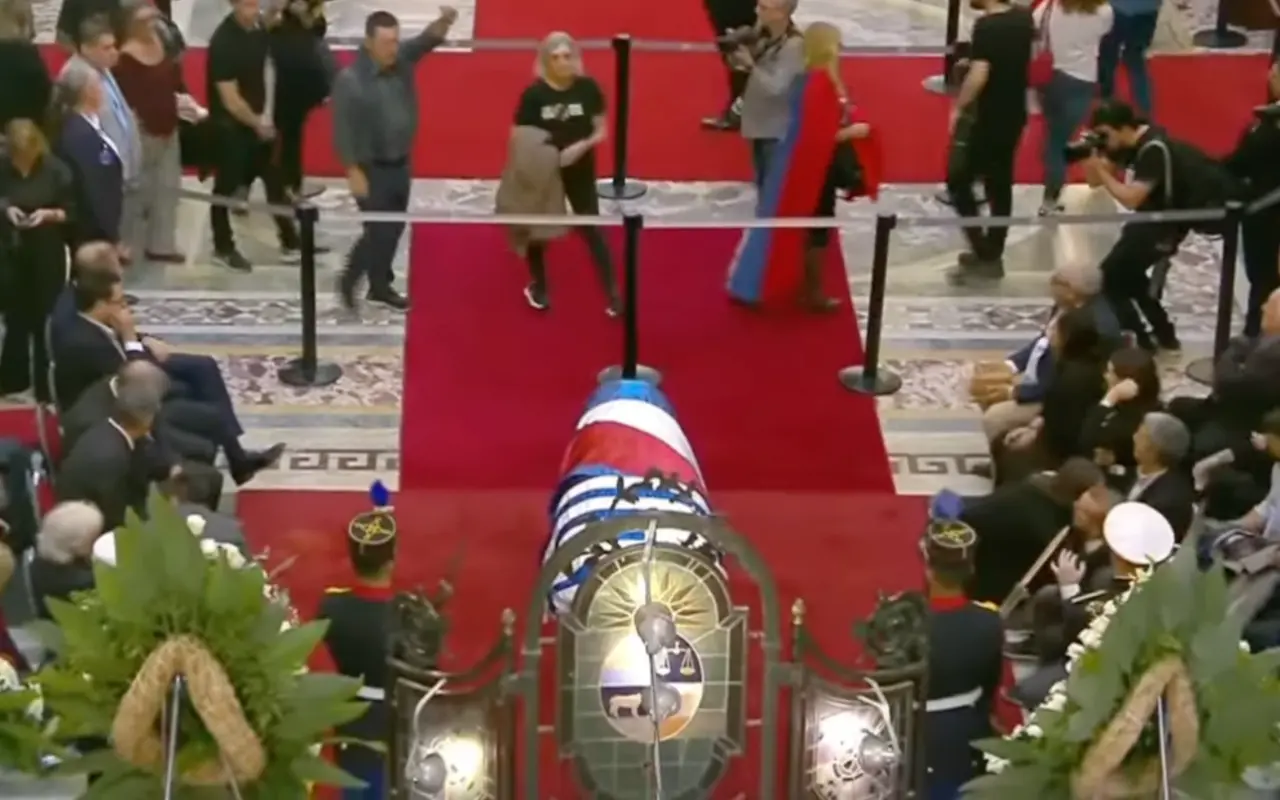 Funeral de José Mujica. Captura de pantalla: Presidencia de Uruguay