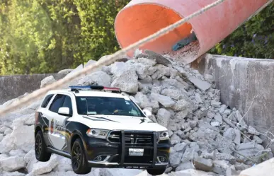VIDEO | Así colapsó una construcción en colonia Veredalta en San Pedro Garza García