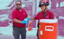 Protección Civil de Monterrey arma operativo contra el calor entregando electrolitos
