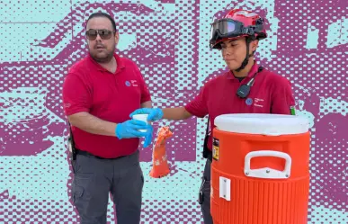 Protección Civil de Monterrey arma operativo contra el calor entregando electrolitos