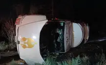 VIDEO | Volcadura de tráiler en la Carretera Monterrey-Laredo moviliza a rescatistas