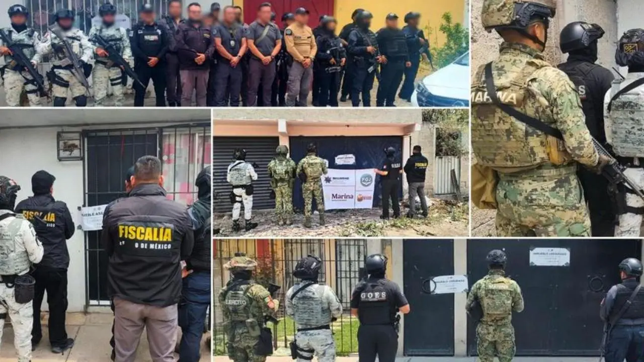 Recuperan 37 propiedades en operativos contra el despojo en Edomex. Foto: @FiscaliaEdomex