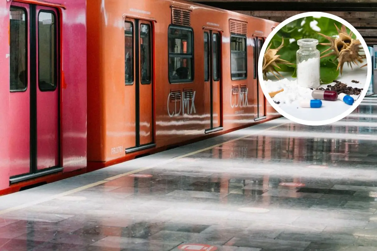 De fondo Metro CDMX, escopolamina.                Foto: Metro CDMX | Cofece | Canva