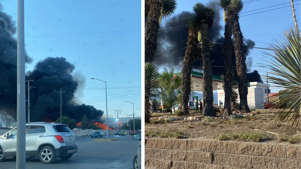Incendio de recicladora en Saltillo, sobre Vito Alessio Robles